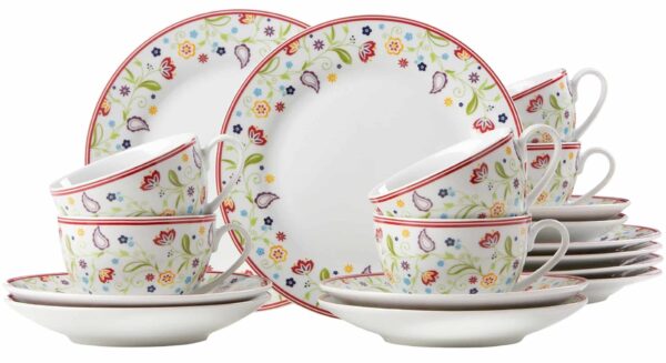Ritzenhoff Porzellan Kaffeeservice Kombiservice Serie Doppio Shanti 18-tlg NEU