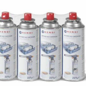 4x Hendi Butan Gaskartuschen Flüssiggas-Kartuschen LPG Gas-Kocher NEU