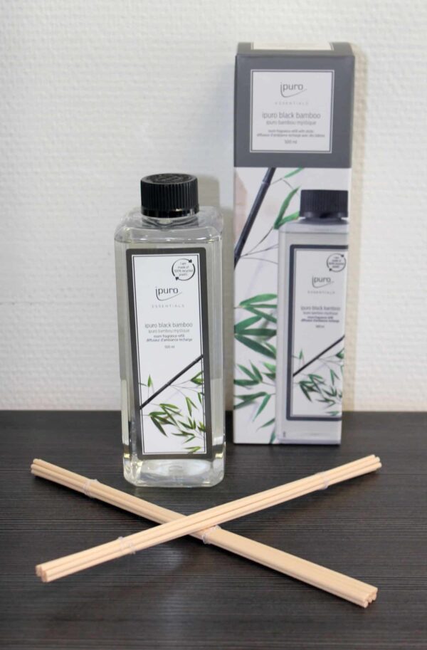 1L/49,80€ Ipuro Black Bamboo 500 ml Flasche Raumduft Moschus Jasmin Zitrone