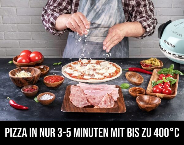 G3-Ferrari Pizzamaker Pizzaofen DELIZIA Express 400°C 1200W Cool Blue Blau NEU – Bild 10