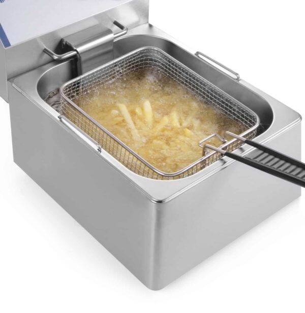 Hendi Fritteuse 4 Liter Kaltzonen aus Edelstahl Kitchen Line 230V 3000 Watt NEU – Bild 10