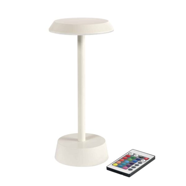 DUNI LED-Tisch-Lampe AKKU Kabellos Nour Ø 11,9 cm x 26,3 cm Höhe Sand NEU