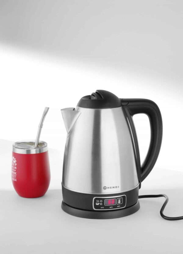 Hendi Wasserkocher Edelstahl mit LED Temperaturregelung 1,8 Liter NEU – Bild 2