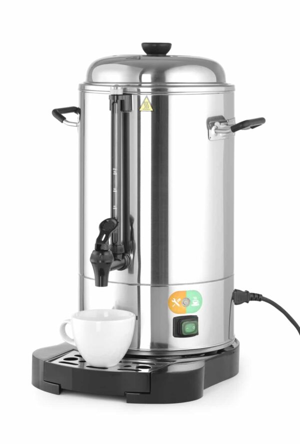 Hendi Rund-Filter-Kaffeemaschine Kaffee-Perkolator doppelwandig 16 Liter Silber