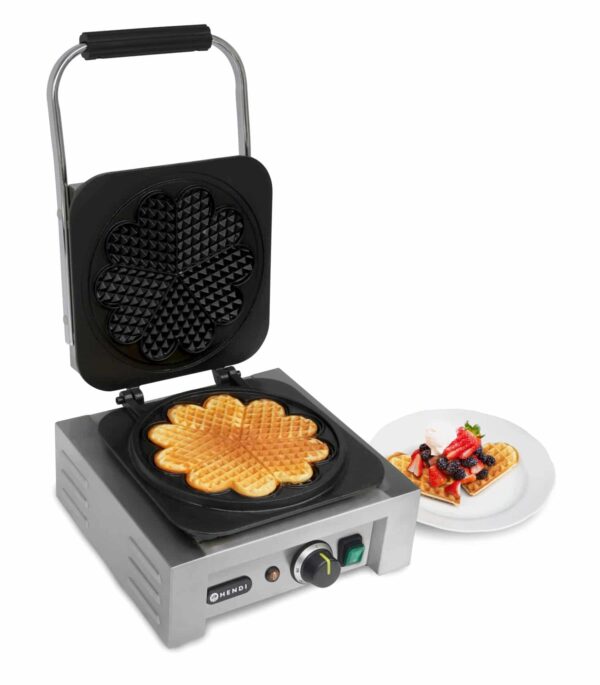 Hendi Waffel-Eisen Herz Waffel-Maker Waffle-Maker aus Edelstahl NEU