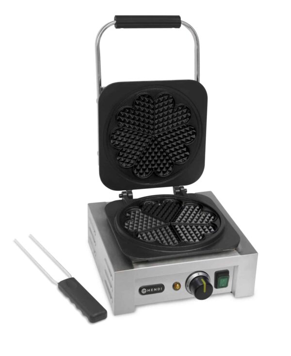 Hendi Waffel-Eisen Herz Waffel-Maker Waffle-Maker aus Edelstahl NEU – Bild 4