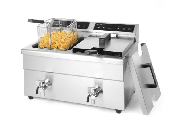 Hendi Induktionsfritteuse Doppel-Fritteuse DUO 2x 8 Liter 7000W 230V NEU