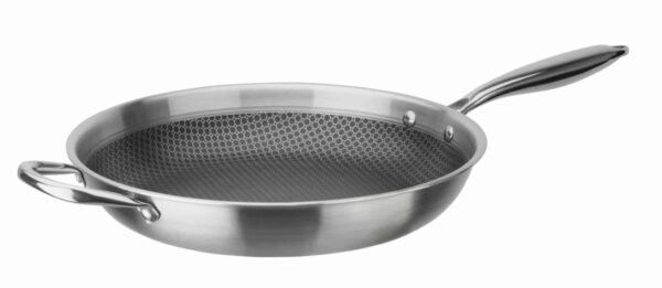 GSW Edelstahl Bratpfanne Induktion Tri-Ply Gastro Ø 32 cm Silber NEU