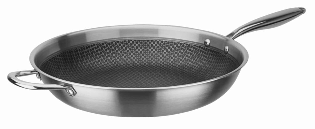 GSW 868549 Inoxxa zwart, braadpan met handgreep en honingraatstructuur, diameter 36 cm