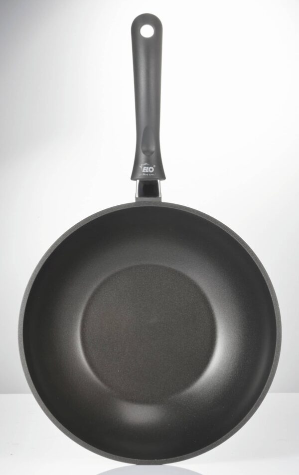 ELO Wok-Pfanne Ø 28 cm x 8,5 cm Höhe AluCast Induktion Schwarz NEU – Bild 2