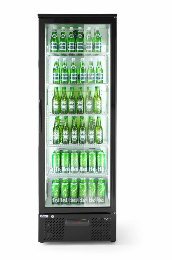Glas-Flaschen-Kühlschrank Weinkühlschrank Bar 287 Liter Schwarz Hendi Gastro NEU