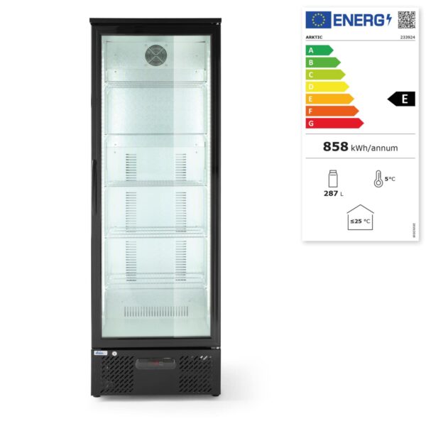 Glas-Flaschen-Kühlschrank Weinkühlschrank Bar 287 Liter Schwarz Hendi Gastro NEU – Bild 3