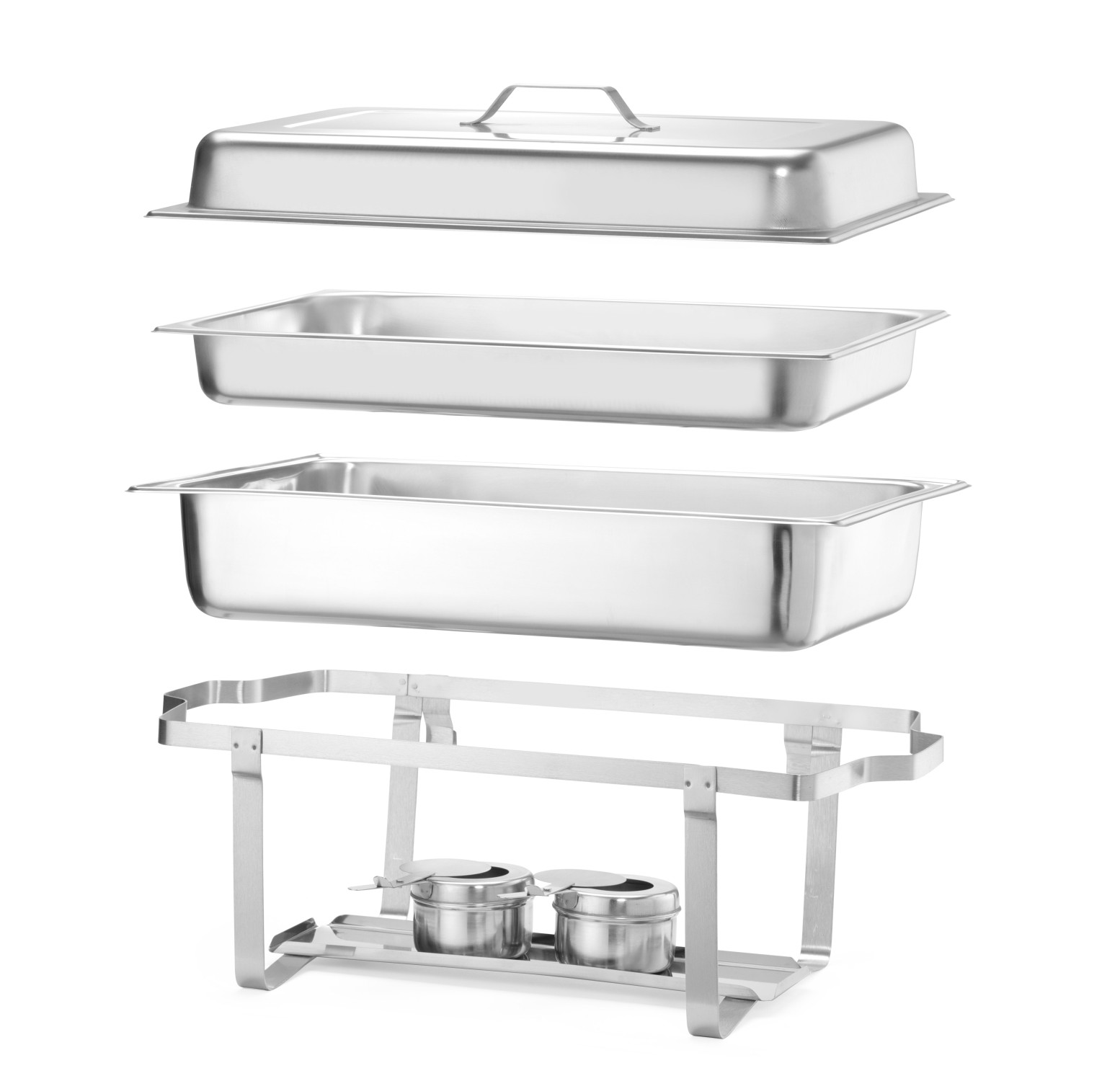 Hendi Chafing-Dish 4er Set aus Edelstahl Speisewärmer 1/1 GN NEU – Bild 6