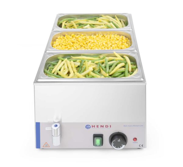 Hendi Gastro Bain-Marie Speisenwärmer GN 1/1 Kitchen Line mit Ablasshahn NEU – Bild 3