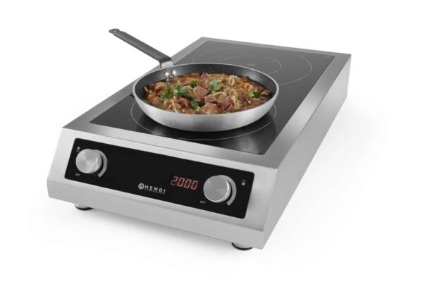 Hendi Doppel-Kochplatte Induktionsplatte Induktion DUO manuell 400V 7000W NEU