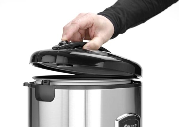 Hendi Reiskocher Gemüse-Garer Kochtopf aus Edelstahl 1,8 Liter Silber NEU – Bild 4