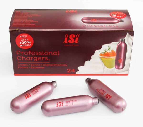 24x ISI Sahne-Kapseln ca. 8,4 g reines N2O NEU