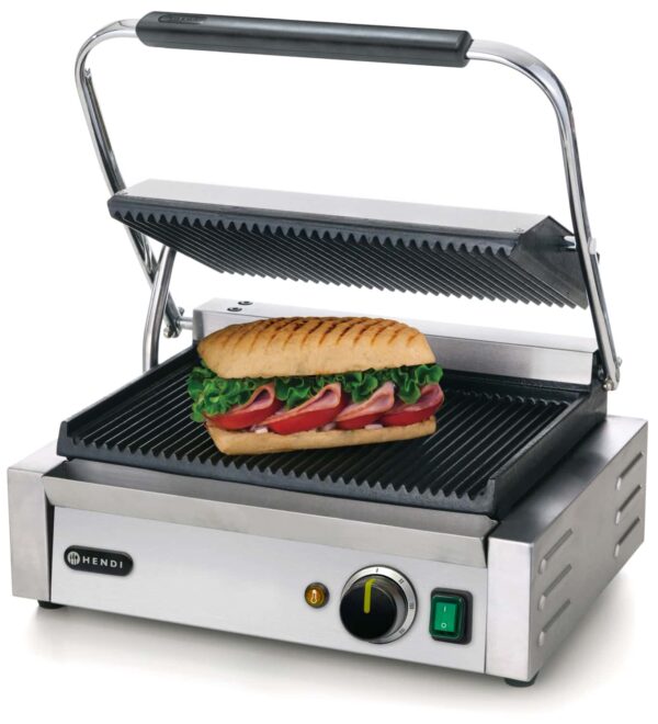 Hendi Panini Kontakt-Grill Kebab aus Edelstahl 300°C 230V NEU
