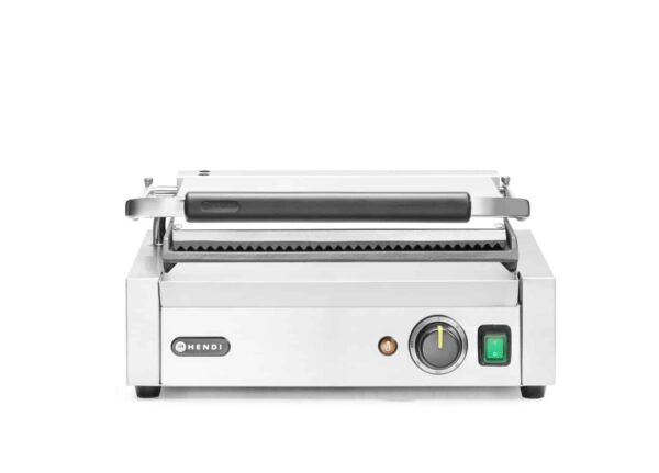 Hendi Panini Kontakt-Grill Kebab Grillplatte gerillt inkl. Bürste NEU – Bild 6
