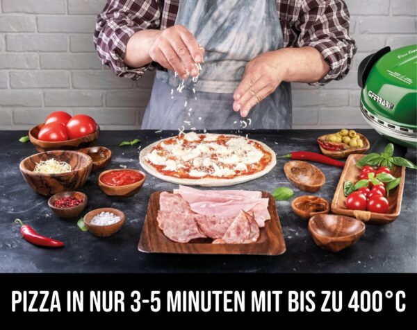 G3-Ferrari Pizzamaker Pizzaofen Express 230V 400°C 1200W Jäger-Grün NEU – Bild 10