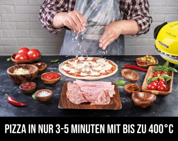 G3-Ferrari Pizzamaker Pizzaofen Express-Ofen 230V 400°C 1200W Gelb NEU – Bild 10