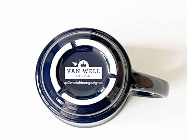 36x Glühweinbecher Tassen 200ml Weihnachtsbecher Kobald-Blau mit Füllstrich NEU – Bild 3
