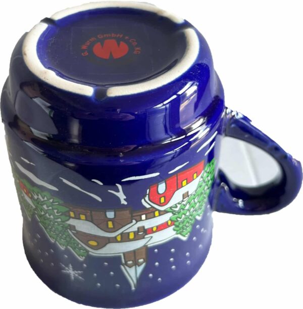 3x Keramik Glühweinbecher Weihnachtsbecher Tasse 200 ml geeicht Blau NEU – Bild 6