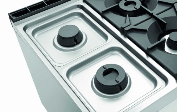 Bartscher 4 Flammen Gasherd, EBO 2/1GN – Bild 6