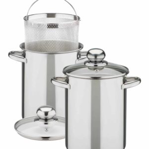 GSW Induktion Spargeltopf Spagettitopf Set aus Edelstahl Ø 16 cm 4,2 Liter NEU