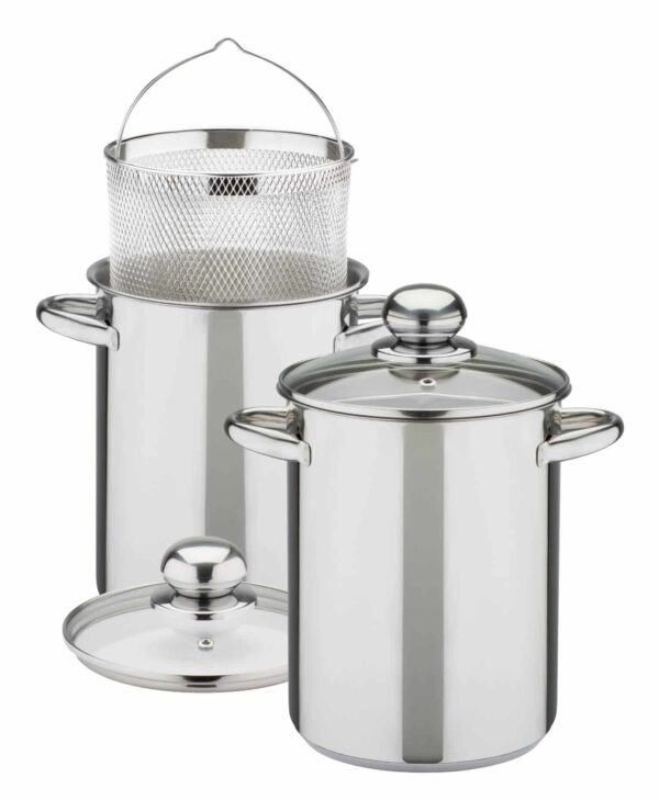 GSW Induktion Spargeltopf Spagettitopf Set aus Edelstahl Ø 16 cm 4,2 Liter NEU