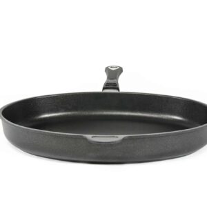 AMT Fischpfanne Induktion Oval mit abnehmbarem Stiel Griff 41 x 27 x 5 cm NEU