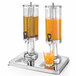Hendi Gertänke-Spender Saft-Spender Multi-Spender Dispenser Edelstahl 2x 3 Liter
