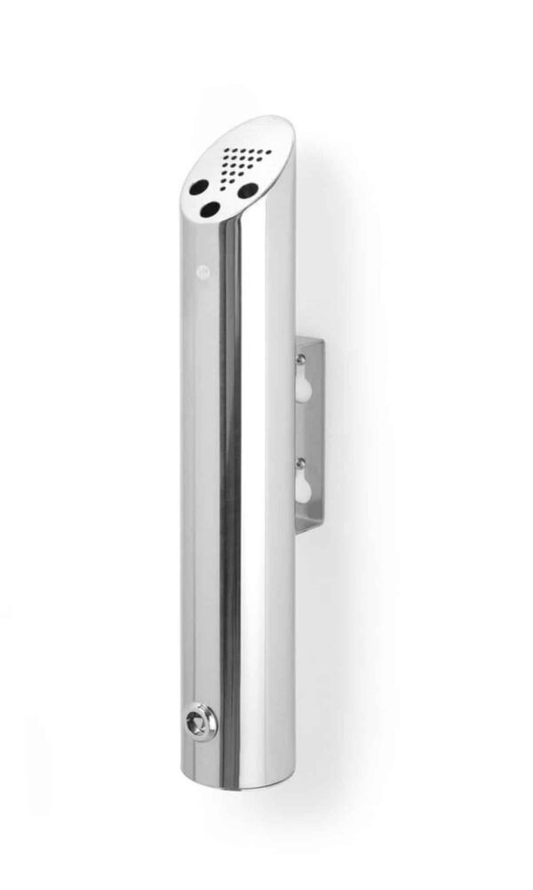 Hendi Wand-Aschenbecher aus Edelstahl zur Wandmontage Silber NEU – Bild 3