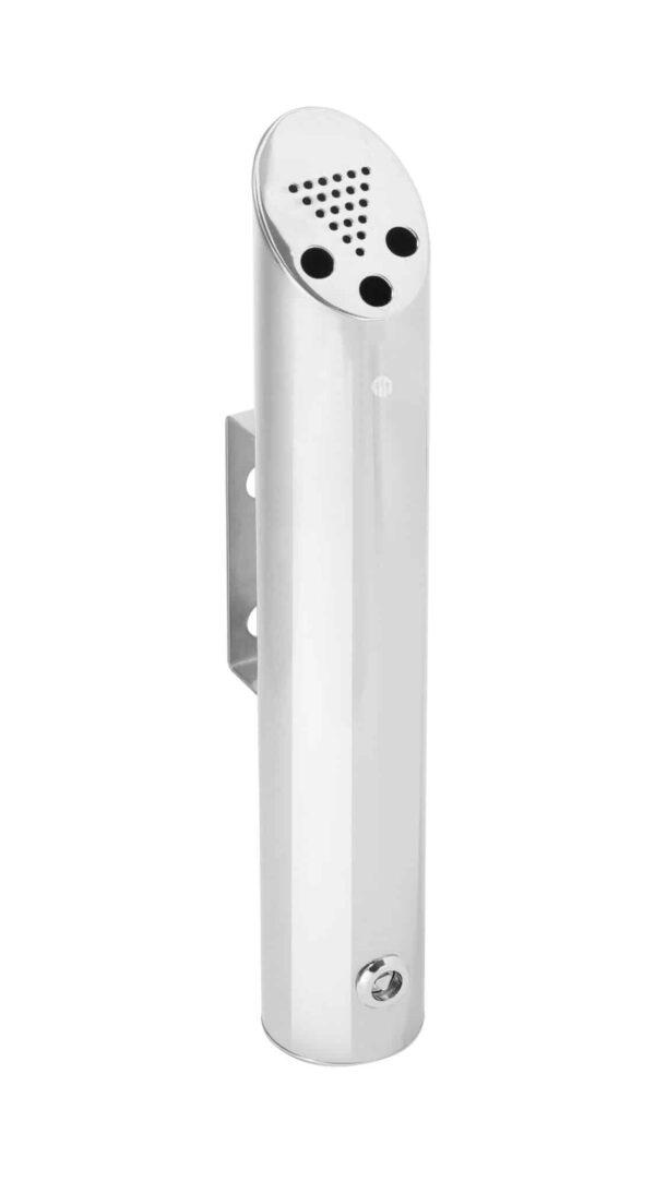 Hendi Wand-Aschenbecher aus Edelstahl zur Wandmontage Silber NEU – Bild 2