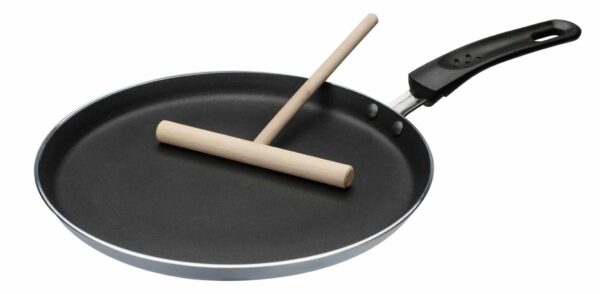 GSW Induktion Crepe-Pfanne mit Holzteigverteiler Ø 26 cm NEU