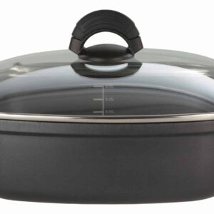 GSW Bräter mit Glasdeckel Silcoguss Noir Ø 28 x 28 x 8,5 cm 4,5 Liter NEU