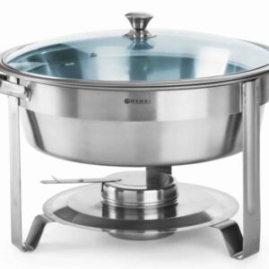 Hendi Chafing-Dish Speisewärmer mit Brennpaste Edelstahl Rund 3,5 Liter NEU