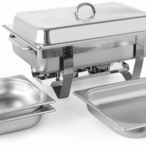 Chafing-Dish Speisewärmer 1/1 1/2 1/3 GN Set Brennpaste Hendi Fiora NEU