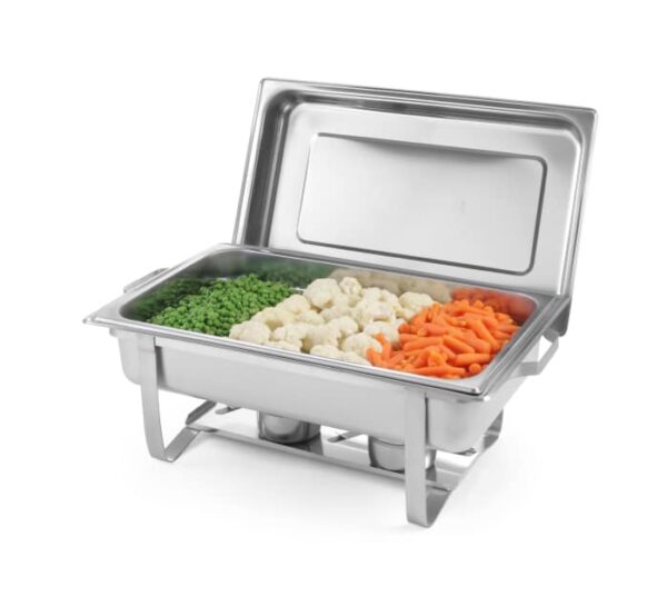 Hendi Speisewärmer Chafing-Dish aus Edelstahl 1/1-GN 9 Liter NEU – Bild 2