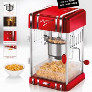 Unold Popcorn-Maschine Popcorn-Maker Cinema Retro-Design Rot NEU