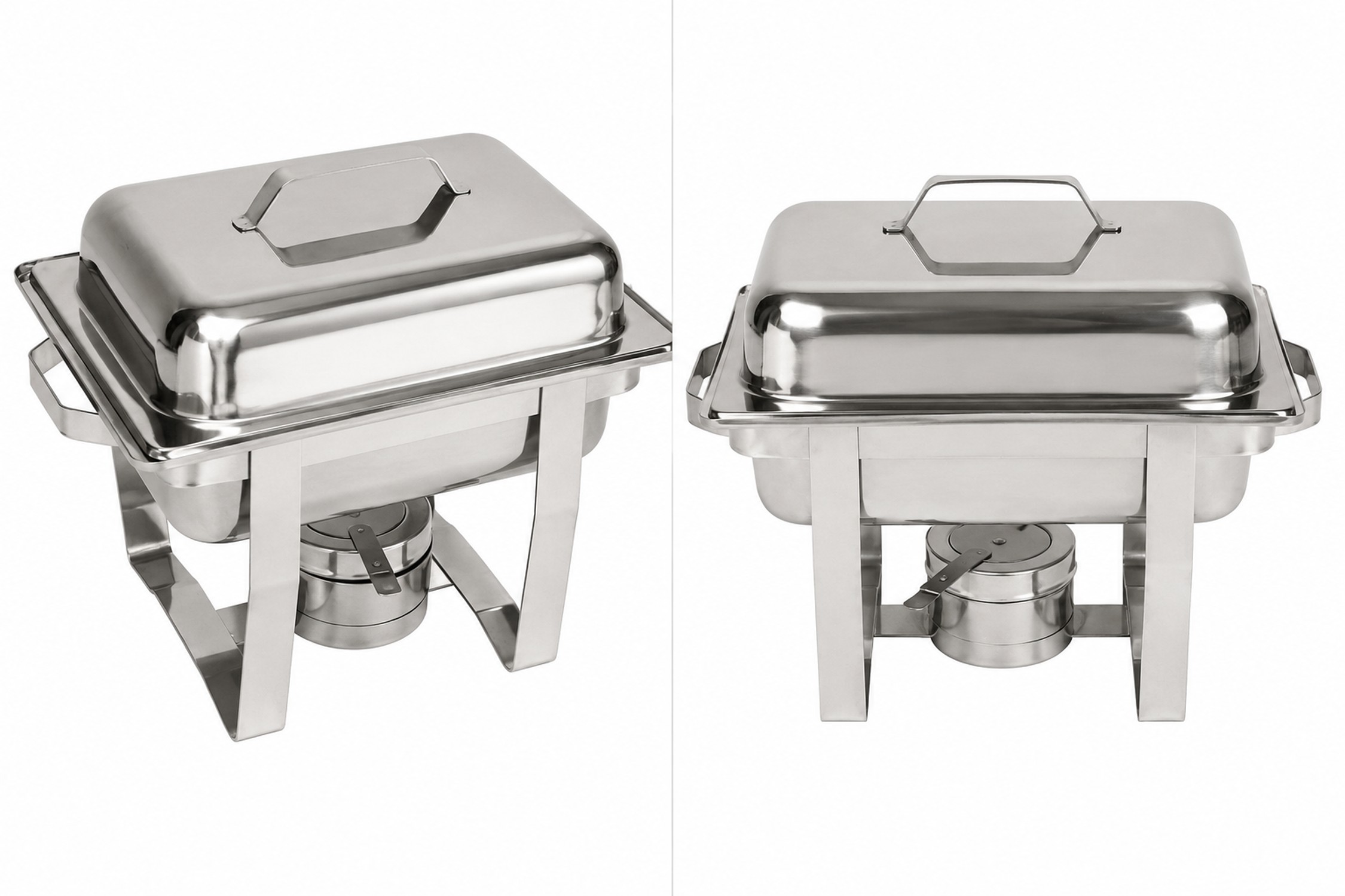 Bartscher Chafing-Dish 1/2 GN Speisenwärmer für Brennpaste Silber NEU – Bild 2