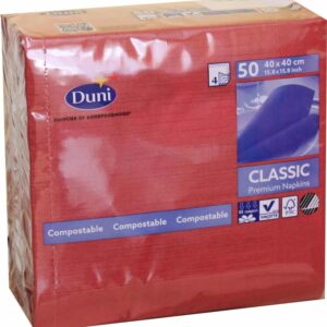 50x Duni Falt-Servietten Klassik Gastro 4-lagig 40 x 40 cm Bordeaux NEU