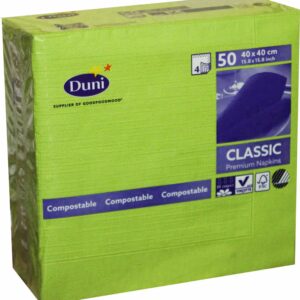 50x Duni Falt-Servietten Klassik Gastro 4-lagig 40x40 cm Kiwi NEU