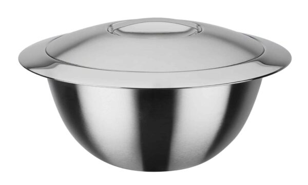GSW Thermo-Servier-Schüssel Rührschüssel mit Deckel aus Edelstahl Ø16cm 1,2 L