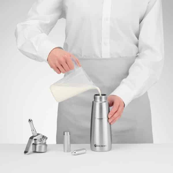 Hendi Sahne-Spender aus Edelstahl 1 Liter Silber NEU – Bild 4