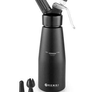 Hendi N2O Sahne-Spender Set 0,5 Liter 500 ml Black Schwarz NEU