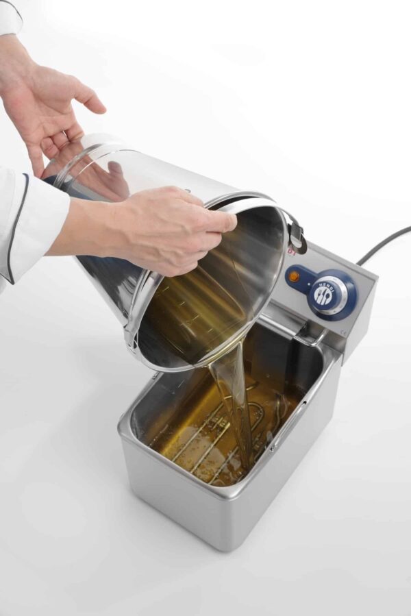Hendi Kaltzonen Fritteuse 8 Liter aus Edelstahl Kitchen Line 230V 3500 Watt NEU – Bild 7