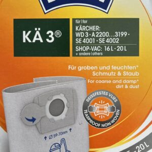 6 Swirl Kä3 Staubsaugerbeutel für Kärcher Einhell Shop-Vac Staubsauger 15-20 L