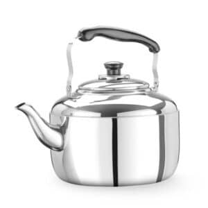 Hendi Wasserkessel Wasserkocher Gastro Retro Design 6 Liter aus Edelstahl Silber