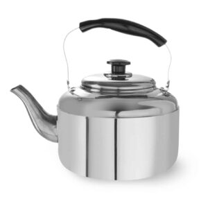 Hendi Wasserkessel Wasserkocher Gastro Retro Design 6 Liter aus Edelstahl Silber